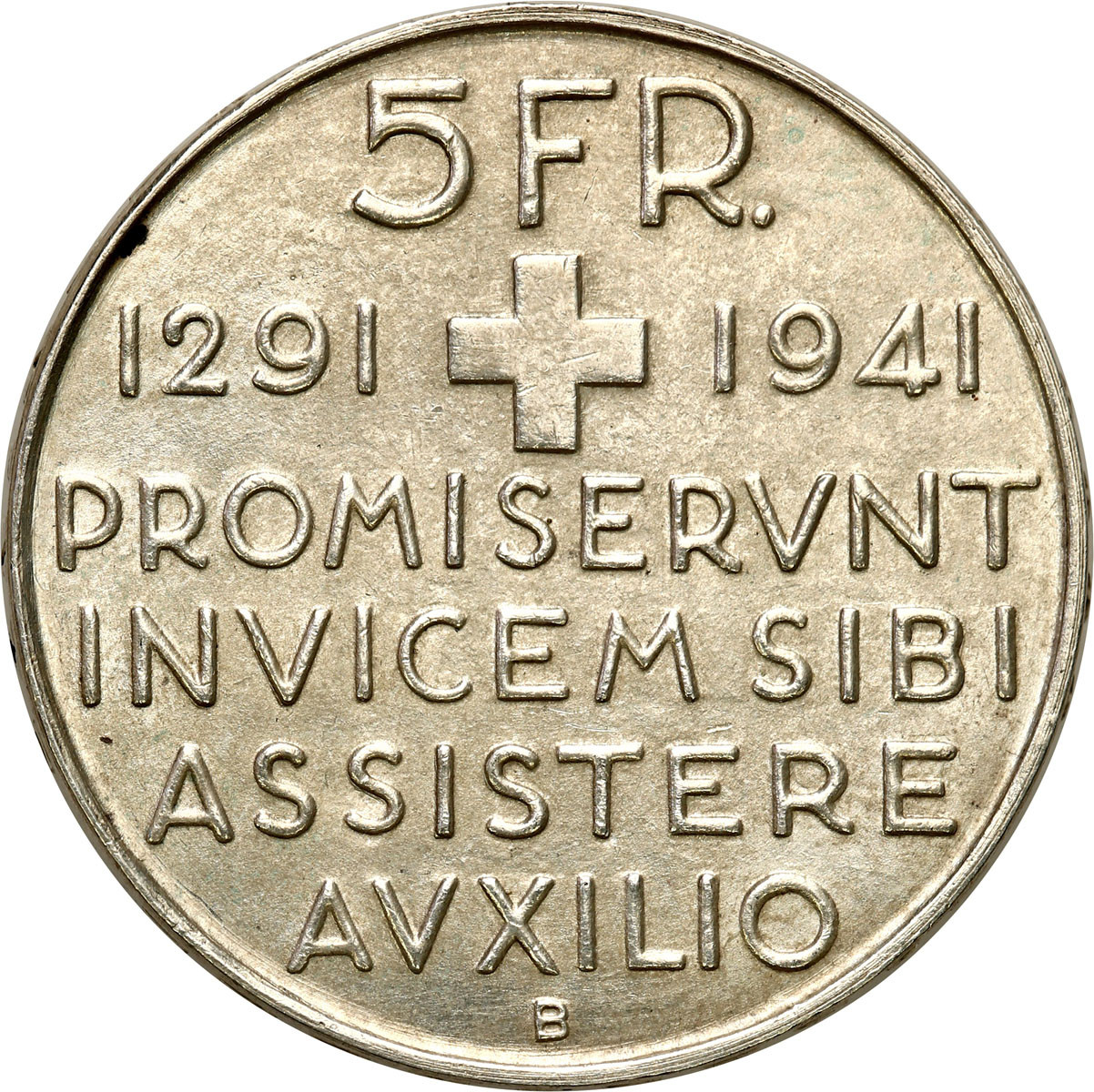 Szwajcaria. 5 franków 1941 B, Berno